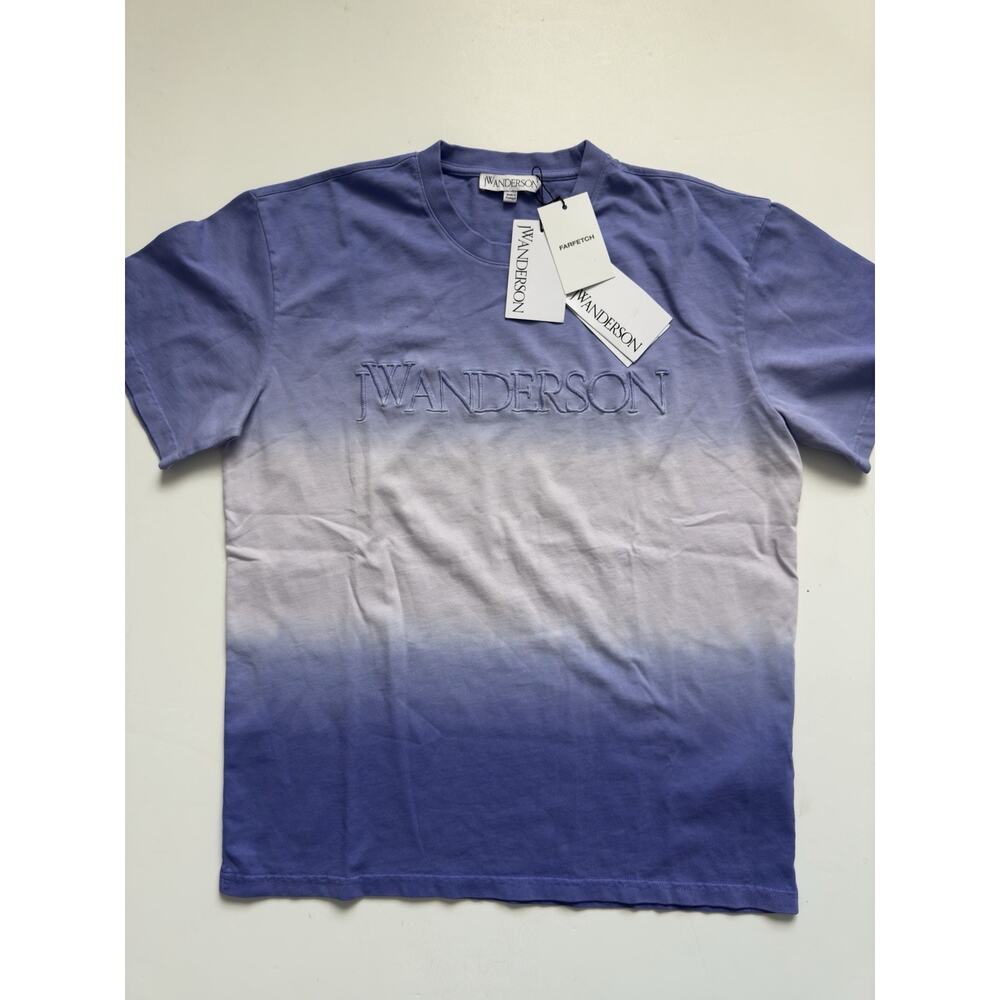 JW Anderson LOGO EMBROIDERY GRADIENT T-SHIRT Medium In Lavander